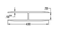 0.720 Inch (in) H-Channel (SG1321)