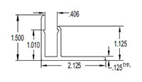 2.125 x 1.500 Inch (in) Angle (SG1436)