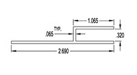 8 Millimeter (mm) H-Channel (SG1132)