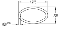 1.250 Inch (in) Oval Handle (SG1614)