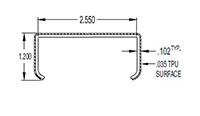 2.500 x 1.000 Inch (in) Conveyor Cover (SG2458)