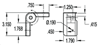 10 Millimeter (mm) Rivet Hinged Corner (SGN10MMHC)