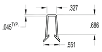 5 to 6 Millimeter (mm) Snap-on Tote Frame Clip (SG1110A)