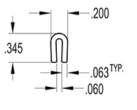 0.060 Inch (in) U-Channel (SG2224)