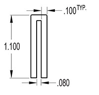 2 Millimeter (mm) U-Channel (SG1316)