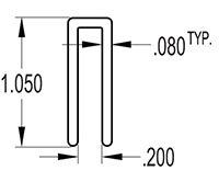 5 Millimeter (mm) U-Channel (SG1029)