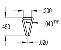 0.200 Inch (in) U-Channel (SG2000)