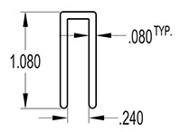 6 Millimeter (mm) U-Channel (SG1090)