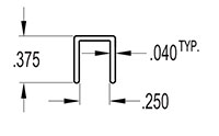 0.250 Inch (in) U-Channel (SG2375)