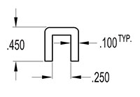 0.250 Inch (in) U-Channel (SG2169)