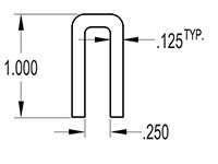 0.250 Inch (in) U-Channel (SG1406)