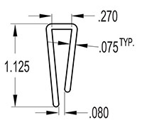 0.270 Inch (in) U-Channel (SG2321)