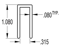 8 Millimeter (mm) U-Channel (SG1164)