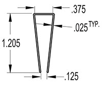 0.375 Inch (in) U-Channel (SG2088)