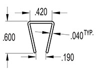 0.420 Inch (in) U-Channel (SG2074)