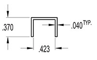 0.423 Inch (in) U-Channel (SG2039)