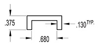 0.680 Inch (in) U-Channel (SG2397)