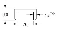 0.750 Inch (in) U-Channel (SG2086)