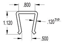 0.800 Inch (in) U-Channel (SG1586)