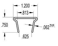 0.813 Inch (in) U-Channel (SG2065)