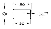 0.875 Inch (in) U-Channel (SG2363)