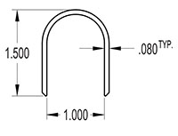 1.000 Inch (in) U-Channel (SG1985)