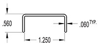 1.250 Inch (in) U-Channel (SG1329)