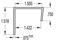 1.500 Inch (in) U-Channel (SG2187)