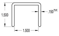 1.500 Inch (in) U-Channel (SG1387)