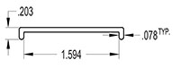 1.594 Inch (in) U-Channel (SG1869)