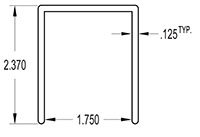 1.750 Inch (in) U-Channel (SG1738)