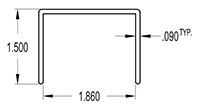 1.860 Inch (in) U-Channel (SG1690)