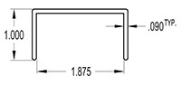 1.875 Inch (in) U-Channel (SG1875)