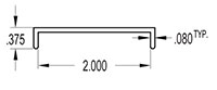 2.000 Inch (in) U-Channel (SG1689)