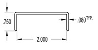 2.000 Inch (in) U-Channel (SG2271)