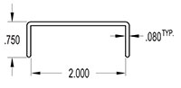 2.000 Inch (in) U-Channel (SG1304)