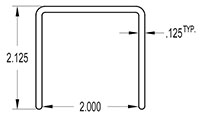 2.000 Inch (in) U-Channel (SG1612)