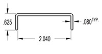 2.000 Inch (in) U-Channel (SG2368)