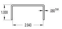 2.000 Inch (in) U-Channel (SG1370)