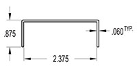 2.375 Inch (in) U-Channel (SG1309)