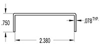 2.380 Inch (in) U-Channel (SG2385)