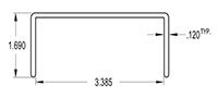 3.385 Inch (in) U-Channel (SG1394)