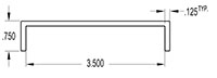 3.500 Inch (in) U-Channel (SG1297)