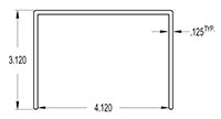 4.120 Inch (in) U-Channel (SG1744)