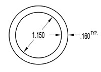 0.750 Inch (in) Schedule 40 Pipe Cover (SG1836)