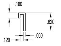 0.120 Inch (in) J-Channel (SG1222)