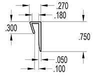 0.180 Inch (in) J-Channel (SG2301)