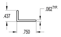 0.750 x 0.437 Inch (in) Angle (SG2462)