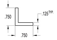 0.750 x 0.750 Inch (in) Angle (SG1143)