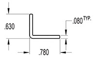 0.780 x 0.630 Inch (in) Angle (SG2409)